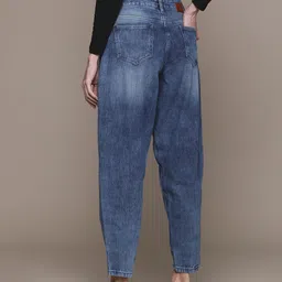 Moda Rapido Women Pure Cotton Mom Fit Light Fade Stretchable Jeans image 4