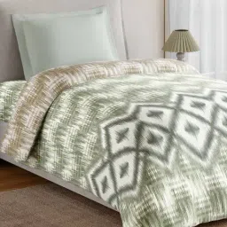 Spaces Rust Cotton Geometric 144 TC Single Quilt image 2