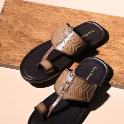 Louis Stitch Men's Tan Toe Ring Sandals-image-74