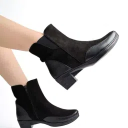 Shoetopia Kids Black Casual Boots-image-58