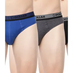 Dollar Bigboss Multicolor Solid Cotton Briefs (Pack of 3) image 1