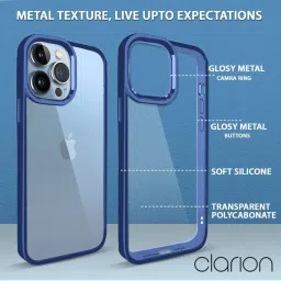 GRIPP Clarion Clear Protection Transparent Back Case for Apple iPhone 14 Pro - Blue image 2