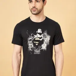 Sf Jeans By Pantaloons Black Cotton Slim Fit Printed T-Shirt-picture-25