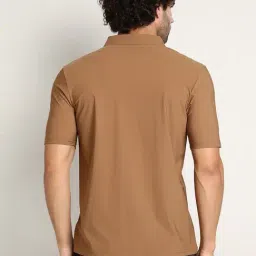 Campus Sutra Brown Regular Fit Polo T-Shirt image 2