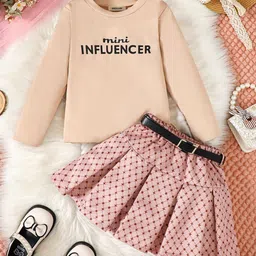 INCLUD Girls Printed Top with Skirt image 1