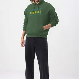 MaverIQ Men Printed Hooded Sweatshirt image 2