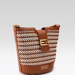 Van Heusen Weave Self Design Bucket Sling Bag image 4