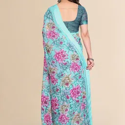 Moda Rapido Floral Poly Georgette Designer Saree image 4