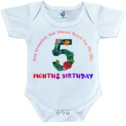Cute Pals Infants Monthly Milestone Five Months Birthday Printed Cotton Bodysuit-image-50