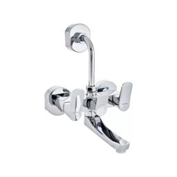 CERA Perla Quarter Turn Three Lever Wall Mount Wall Mixer with 210 mm Long Bend Pipe, F1012401-picture-16