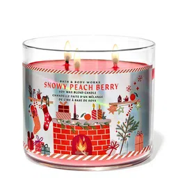 Bath & Body Works Snowy Peach Berry Soy Wax Blend 3-Wick Candle - 411 g-picture-13