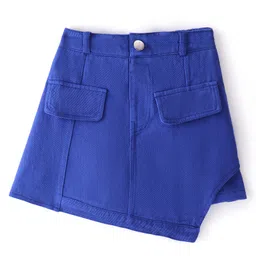 Kookie Kids Skort with Pocket Detailing Solid Colour - Blue-picture-16