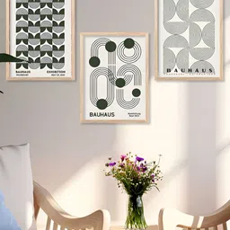 Kotart Brown & Green 3 Pieces Wooden Modern Painting Wall Arts image 3