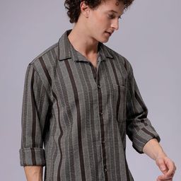 The Indian Garage Co Men Striped Casual Cotton Shirt-picture-8