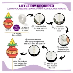 Zyozi Annaprasanam Bunting Banner With Hindi Photo Booth Props & Balloon Gold & Red - Pack Of 37 image 3