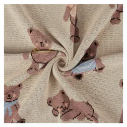 Haus & Kinder Muffin Bear 100% Cotton Knitted Summer/AC Blanket with a Toy, 0-2 Years image 4