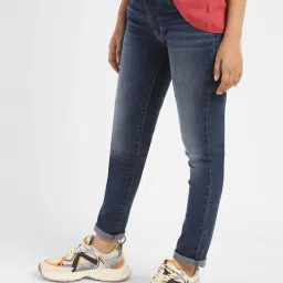 levi's Women's 711 Blue Skinny Fit Mid Rise Jeans image 4