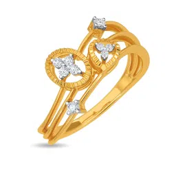 Kisna Diamond & Gold Jewellery Kiri 14k (585) Diamond & Gold Ring For Women image 1