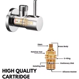 Fastgear Turbo Angle Valve Stainless Steel Chrome Finish Silver, FG2075 (Pack of 6) image 3