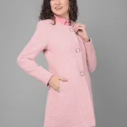 Crimsoune Club Pink Textured Overcoat image 1