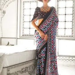 Odette Multicolored Printed Saree image 1