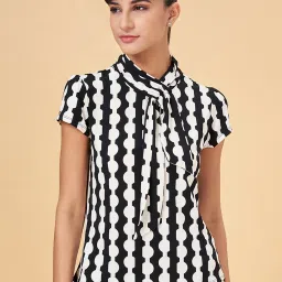 Annabelle by Pantaloons Black & White Printed Top image 1