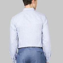 Raymond Blue Regular Fit Check Cotton Shirt image 2