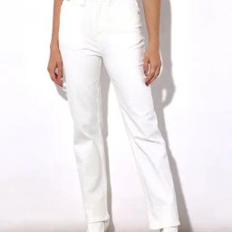 Only White Cotton Straight Fit High Rise Jeans-picture-16