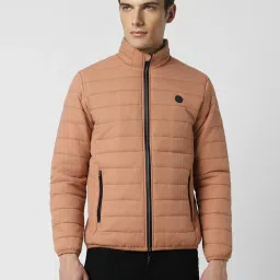 Van Heusen Peach Cotton Regular Fit Quilted Jacket image 1