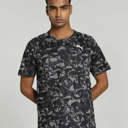Puma FIT Ultrabreathe Black Regular Fit Printed Sports T-Shirt image 1