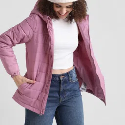 Only Pink Regular Fit Puffer Jacket image 1