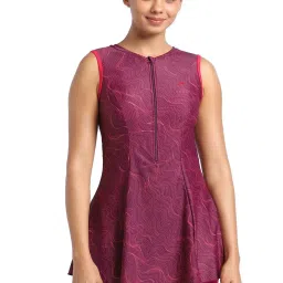 Speedo Maroon Printed Swimwear image 1