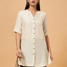 Marigold Lane Off-White Regular Fit Tunic image 1