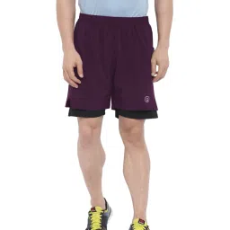 Chkokko Wine Regular Fit Sports Shorts image 1