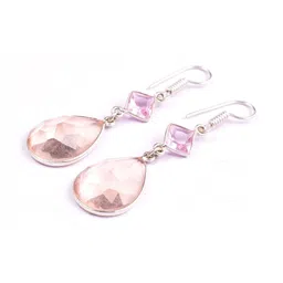AAR Jewels Silver-Plated Brass Turquoise Drop Earrings-picture-15