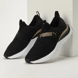 Puma Women's SOFTRIDE Harmony Black Walking Shoes image 1