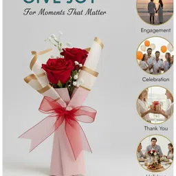 BARAKATH Red 1 Pieces Rose Artificial Flower image 3