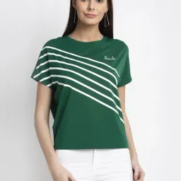 Global Republic Green Striped T-Shirt-image-59