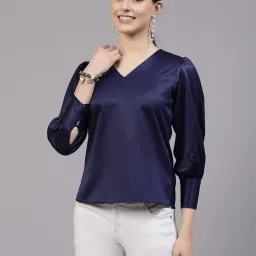 Style Quotient Navy Regular Fit Top image 1