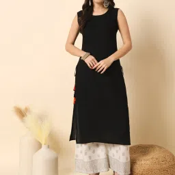 Meeranshi Black Straight Kurta image 1