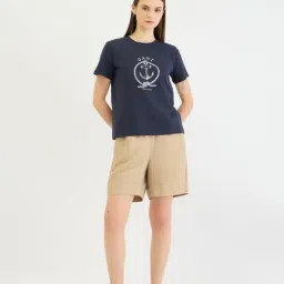 GANT Navy Blue Printed T-Shirt image 4