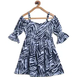 Tales & Stories Kids Blue Printed Dress-picture-16