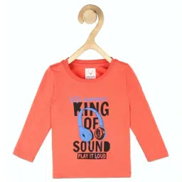 Allen Solly Junior Peach Cotton Graphic Full Sleeves T-Shirt-image-83