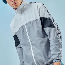 Bewakoof Men White Nylon Regular Fit Casual Jacket image 1