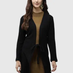 Cayman Black Self Design Long Shrug image 1