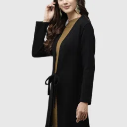 Cayman Black Self Design Long Shrug image 3