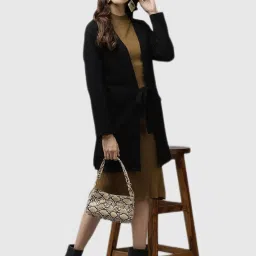 Cayman Black Self Design Long Shrug image 4