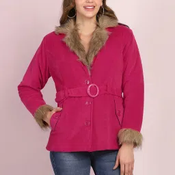 BUYNEWTREND Pink Regular Fit Jacket image 1