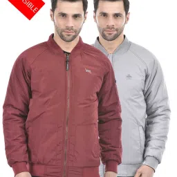 Lawman Pg3 Wine & Grey Regular Fit Reversible Jacket image 1