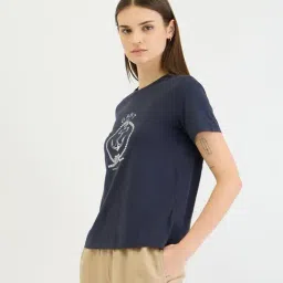 GANT Navy Blue Printed T-Shirt image 3